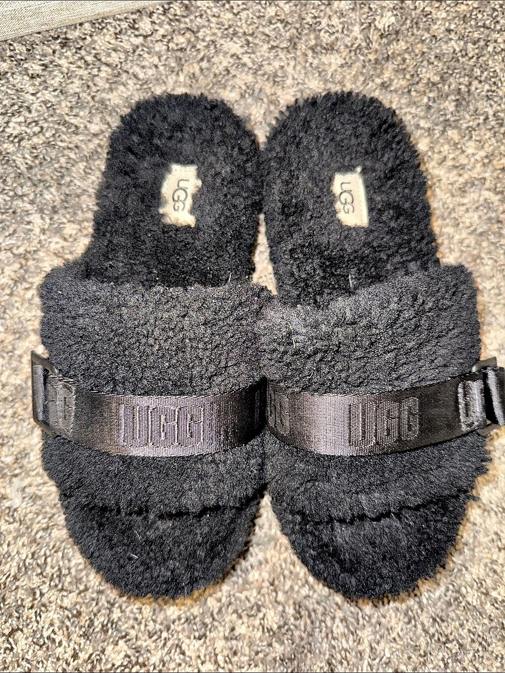 UGG Fluffita Slide Black Slides US 8